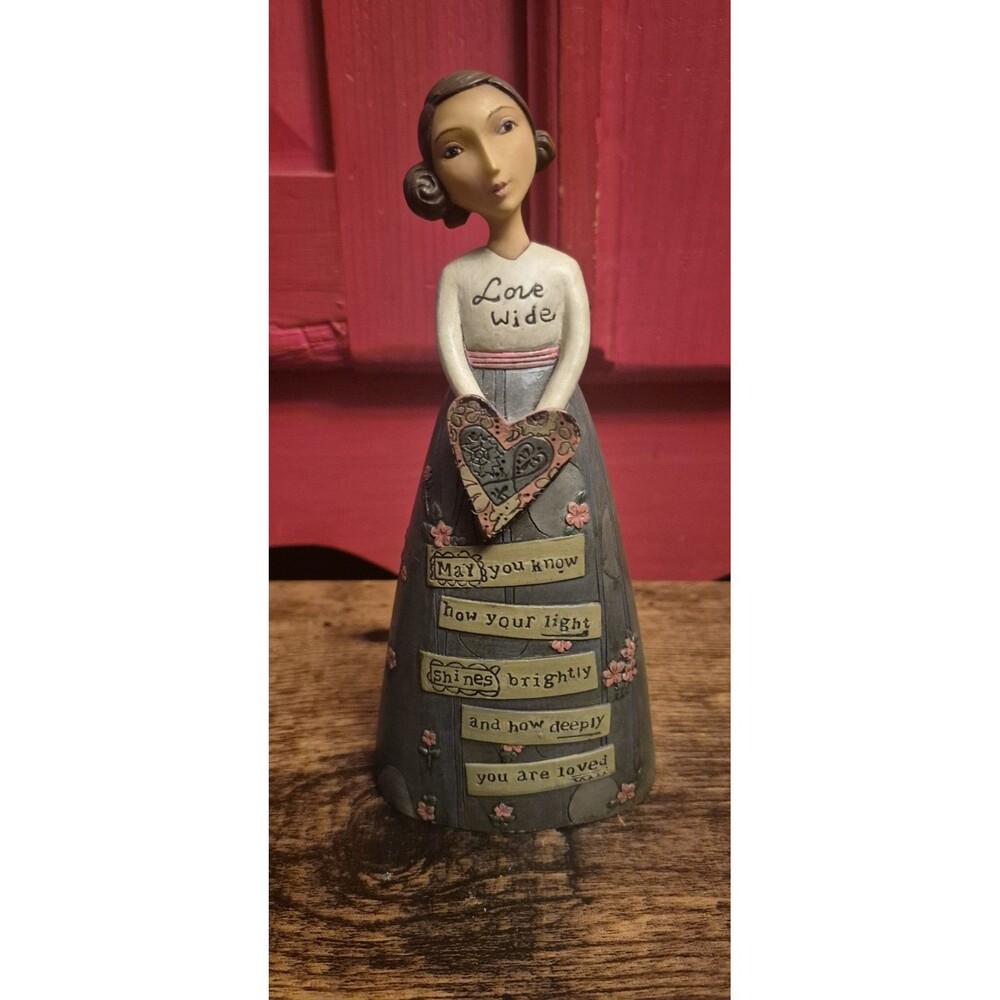 Kelly Rae Roberts Love Wide Figurine Demdaco Angel Girl Heart May You Know EUC